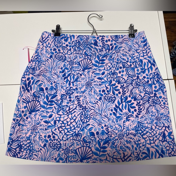 Lilly Pulitzer Monica Skort Calla Lilly Pink High Tides Good Vibes - Picture 2 of 5
